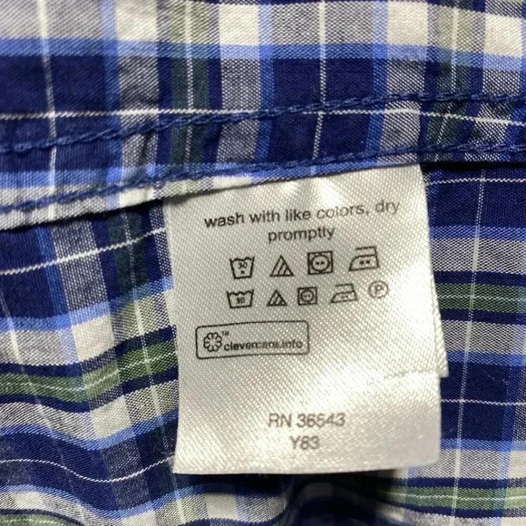 IZOD Plaid Button Down Mens Dress XL Shirt Soft Washed Essentials Regular Fit - Picture 10 of 11
